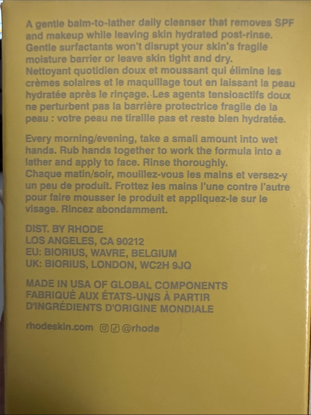 RHODE Pineapple Refresh Yellow Box with Gray Text - Picture 4 of 5